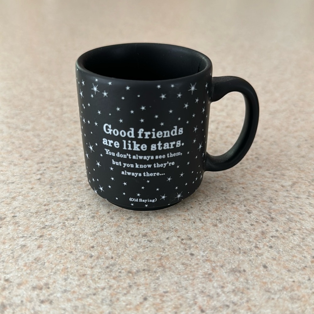 Espresso mug “ good friends are like stars.…”